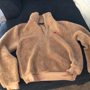TOPSHOP brown fleece